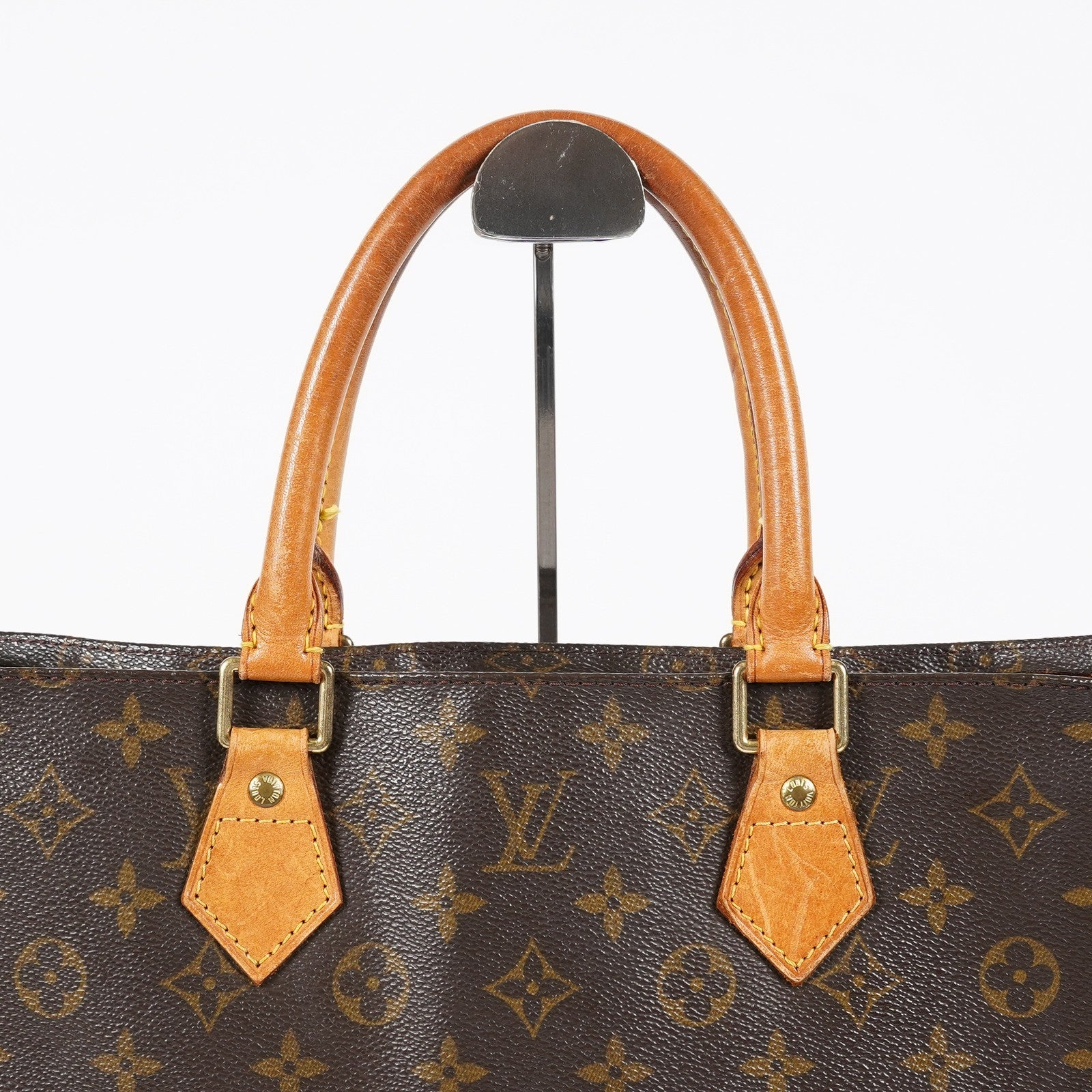Louis Vuitton Sac Plat M51140 Monogram Brown Tote Bag Used Vintage 07E052310019