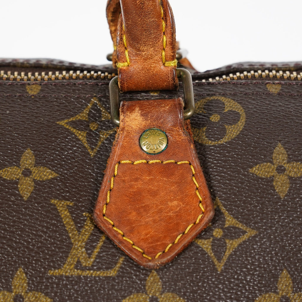 Louis Vuitton Monogram Speedy 30 Boston Handbag Brown Canvas M41526 07E124070030