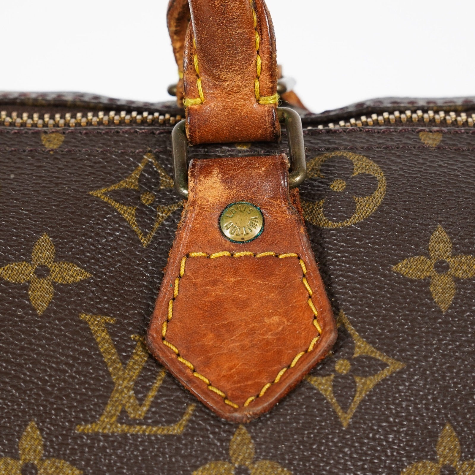 Louis Vuitton Monogram Speedy 30 Boston Handbag Brown Canvas M41526 07E124070030