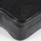 Chanel Satin Leather CC Fringe Chain Shoulder Bag Black Used 07E058800027