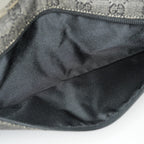 Gucci GG Denim Waist Belt Bag 30cm Black Leather Trim Used Vintage 08E022310002