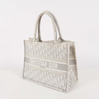 Christian Dior Book Tote Toile de Jouy Beige Gray Canvas Bag used 02E207260003