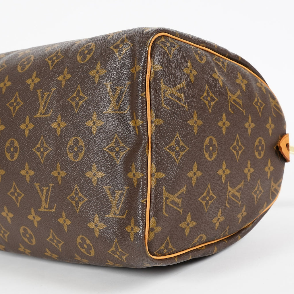 Louis Vuitton Speedy 30 Monogram Canvas Handbag Brown Used M41526 07A188980424