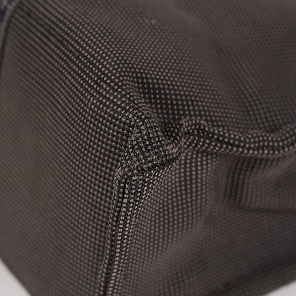 Hermes Herline MM Tote Bag Gray Canvas H Logo Used 07E20825001