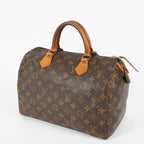 Louis Vuitton Monogram Speedy 30 Handbag Boston Bag M41526 Brown 07E045170010
