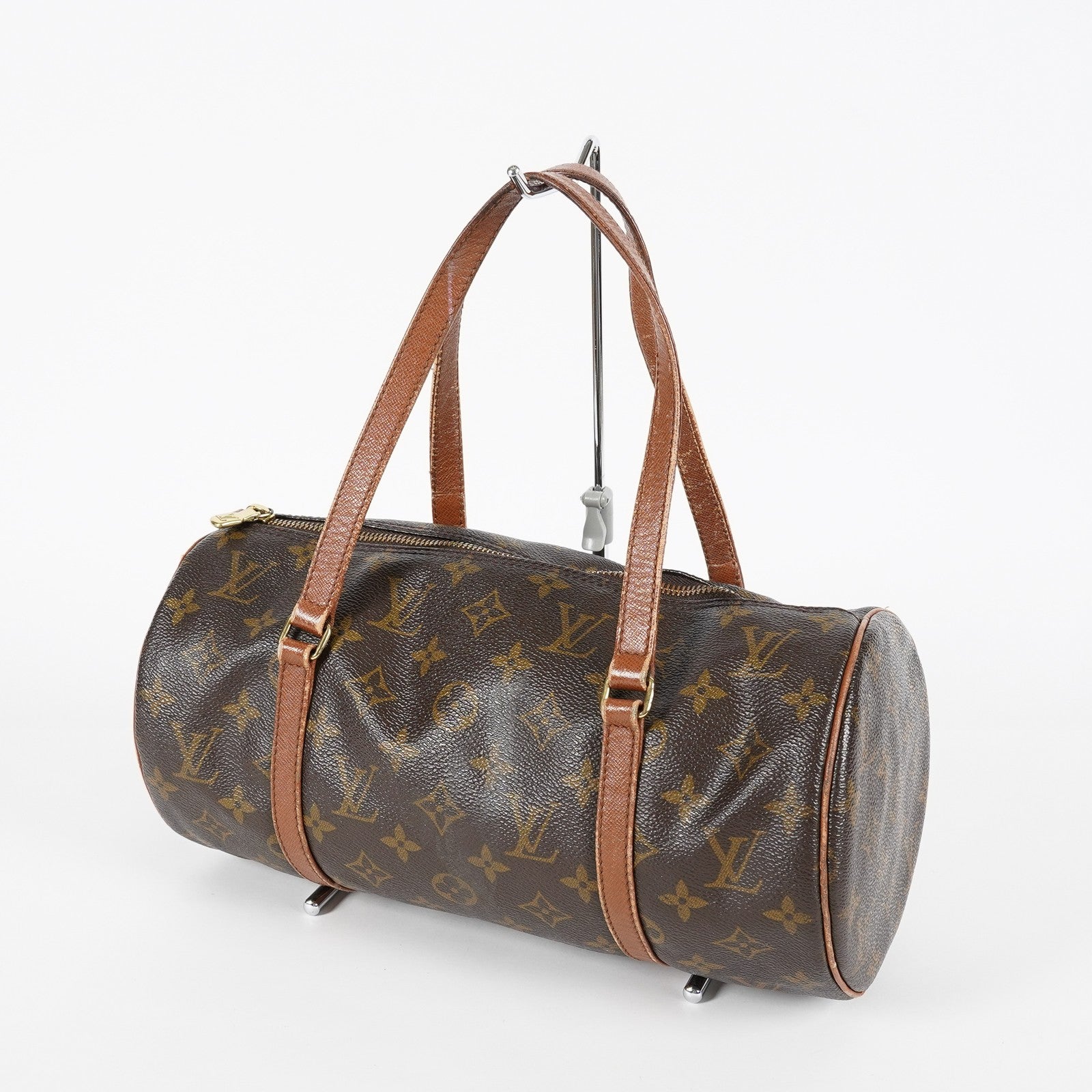 Louis Vuitton Papillon 26 Monogram Canvas Barrel Bag Brown M51385 07A202688424