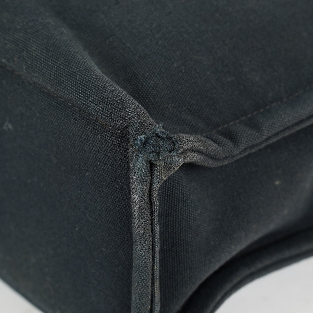 Hermes Fourre-Tout MM Black Canvas Used Tote Shoulder Bag 09M42736508