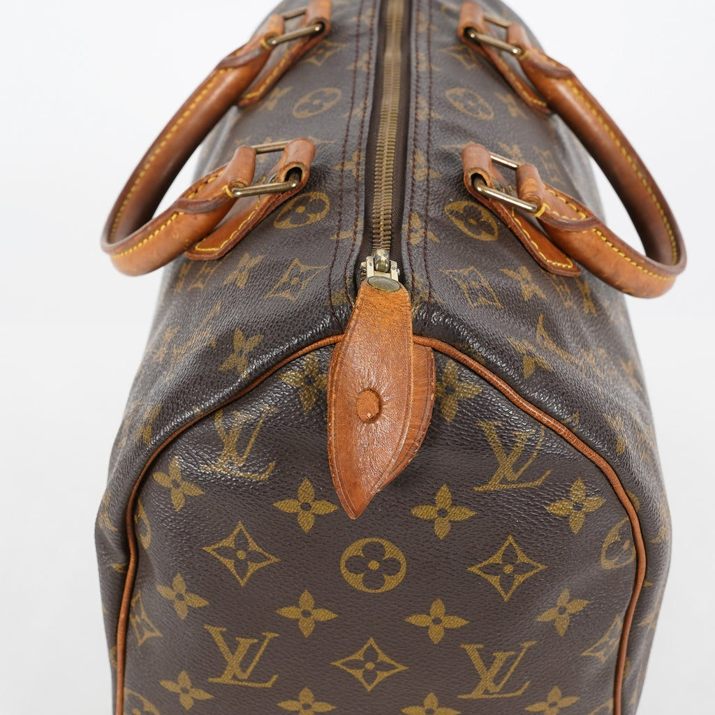 Louis Vuitton Speedy 30 Monogram Canvas Hand Bag Brown Used M41526 07A145319608