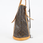 Louis Vuitton Bucket GM M42236 Monogram Canvas Brown Tote Bag Used 08E182310010