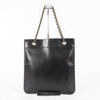 CHANEL Vintage Quilted CC Logo Jersey Chain Flat Shoulder Tote Bag 05E216352529