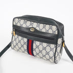 GUCCI Sherry Line GG Supreme Shoulder Bag Navy Crossbody Vintage 08E242640010