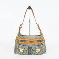 Louis Vuitton M95049 Monogram Denim Baggy Shoulder Bag Blue Used 07E019570019