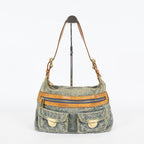 Louis Vuitton M95049 Monogram Denim Baggy Shoulder Bag Blue Used 07E019570019