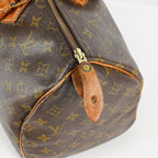 Louis Vuitton Speedy 35 M41524 Monogram Canvas Brown Used Handbag 01E054950021