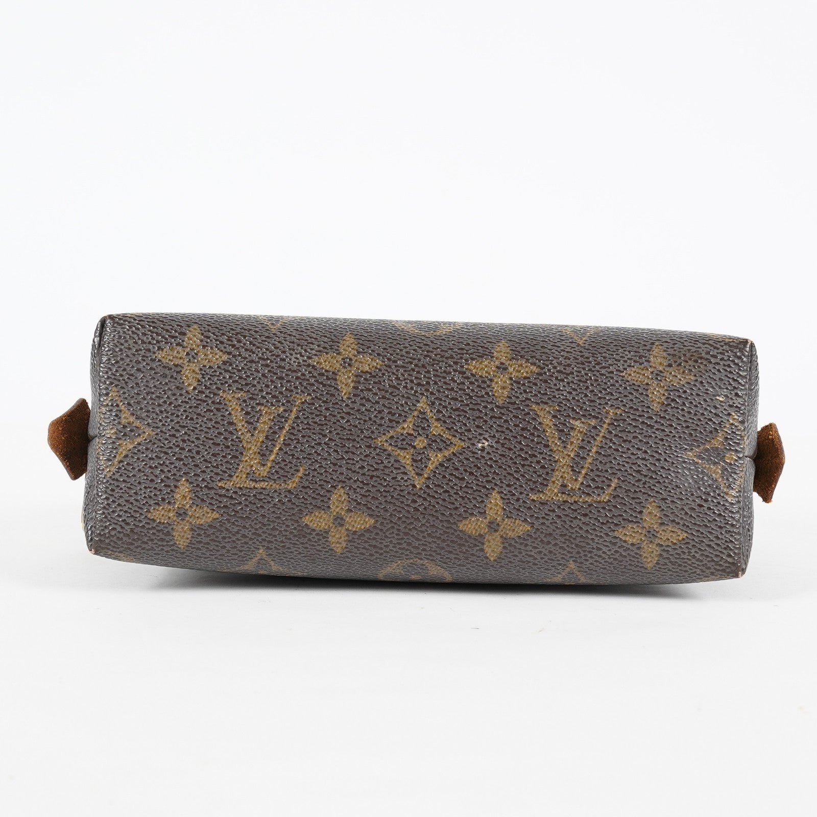 Louis Vuitton M47515 Pochette Cosmetique Monogram Brown Canvas Used 08A07715003