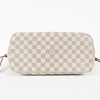LOUIS VUITTON Neverfull MM Damier Azur Canvas Tote Bag Used N51107 08E164510012