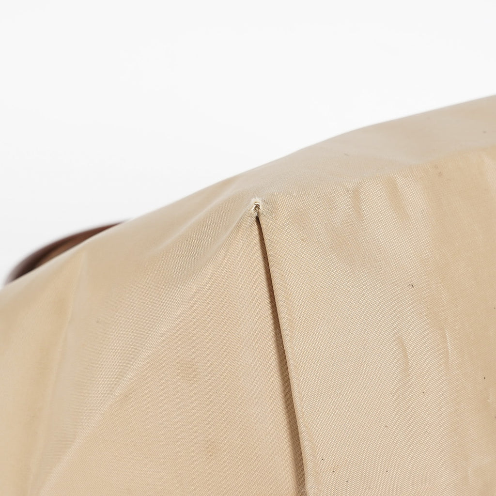 Longchamp Le Pliage Handbag Beige Nylon Leather Trim Tote Bag Used 08M42396617
