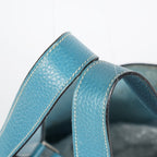 HERMES Picotin PM Blue Jean Clemence Leather Hand Tote Bag Used 07A1520592031