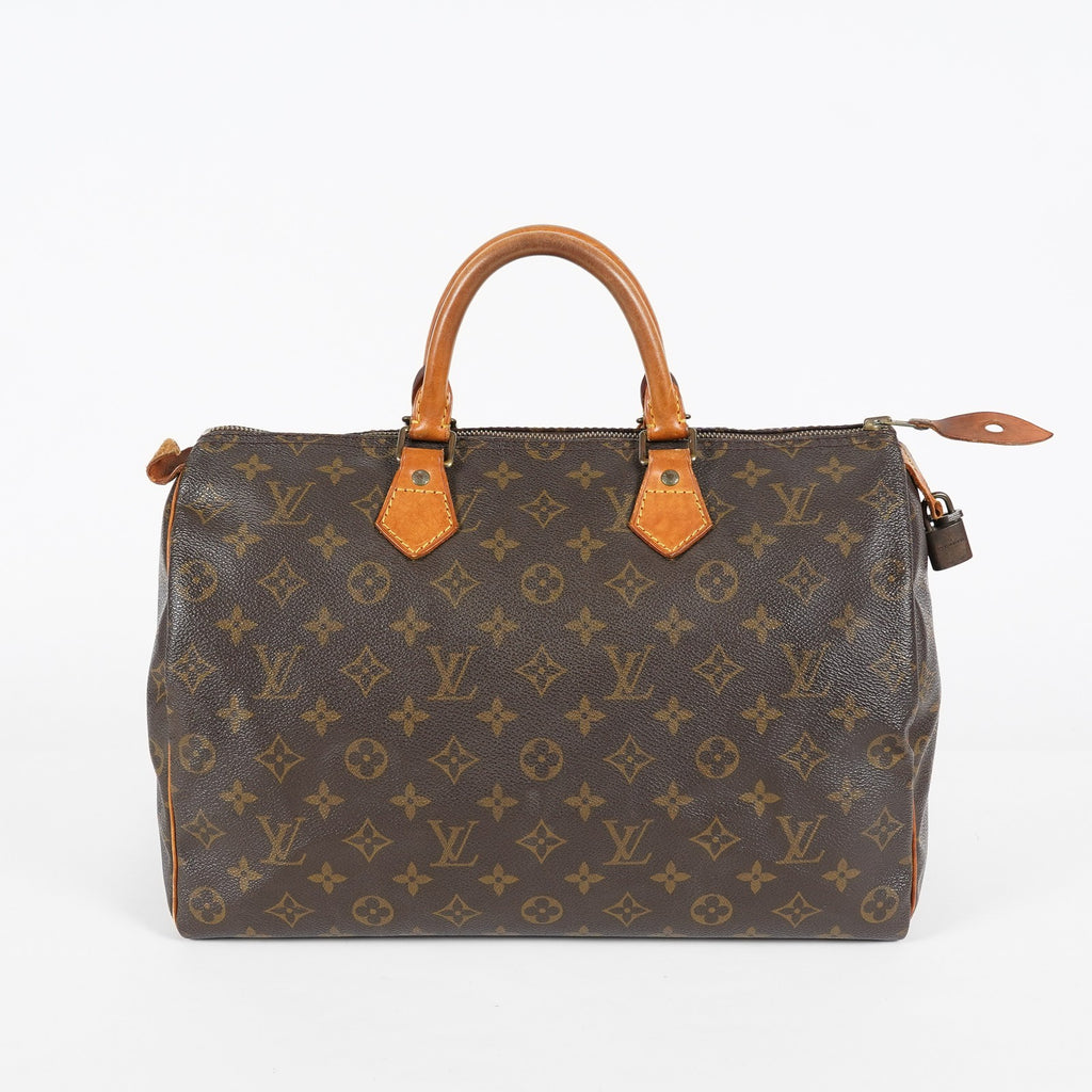 Louis Vuitton Speedy 35 M41524 Monogram Canvas Brown Used Hand Bag 07A235148031