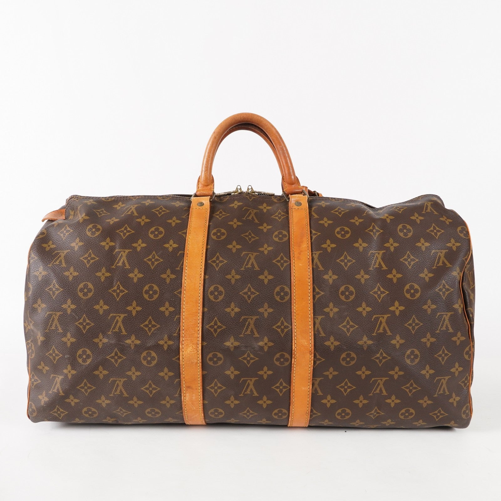 Authentic Louis Vuitton Monogram Keepall 55 M41424 Travel Bag 03E285830011